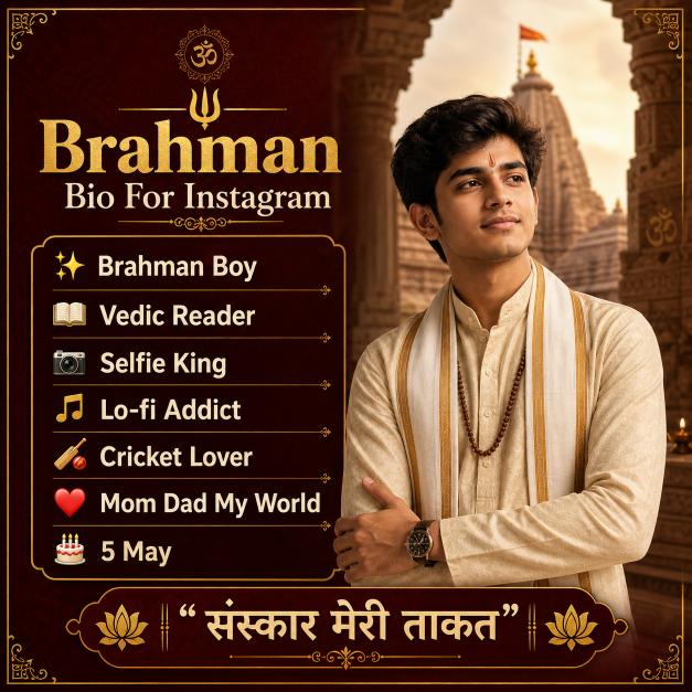 Best Brahman Bio for Instagram: Royal Pandit & Attitude Bio