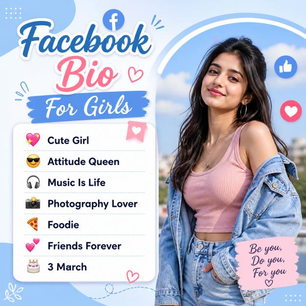 Cute & Attitude Facebook Bio For Girls
