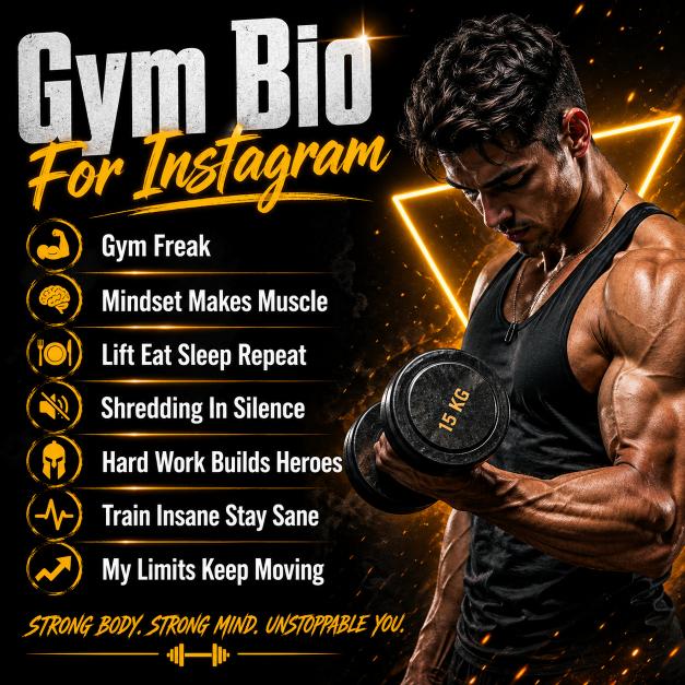 Gym Bio For Instagram & Fitness Bio