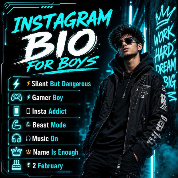 Instagram Bio for Boys: 1100+ Unique, Attitude, and Trendy Bio Ideas