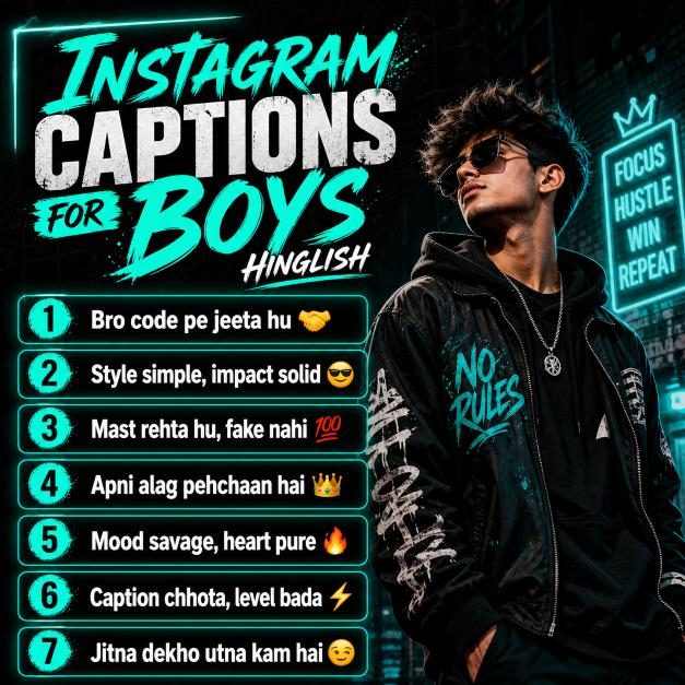 Instagram Captions For Boys - Killer Attitude Captions