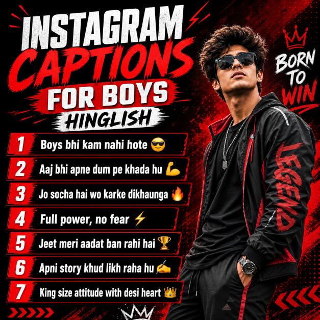 Instagram Captions For Boys - Killer Attitude Captions