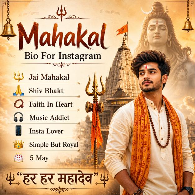 Latest Mahakal Bio For Instagram: 200+ Stylish Mahakal Instagram bio