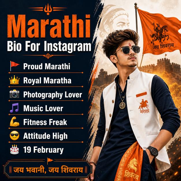 Best Marathi Bio for Instagram 2026: Royal, Attitude & Stylish