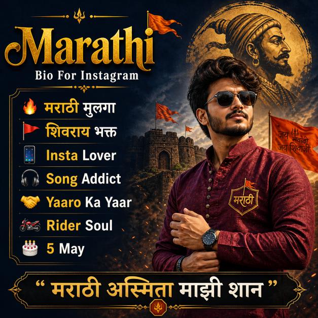 Best Marathi Bio for Instagram 2026: Royal, Attitude & Stylish