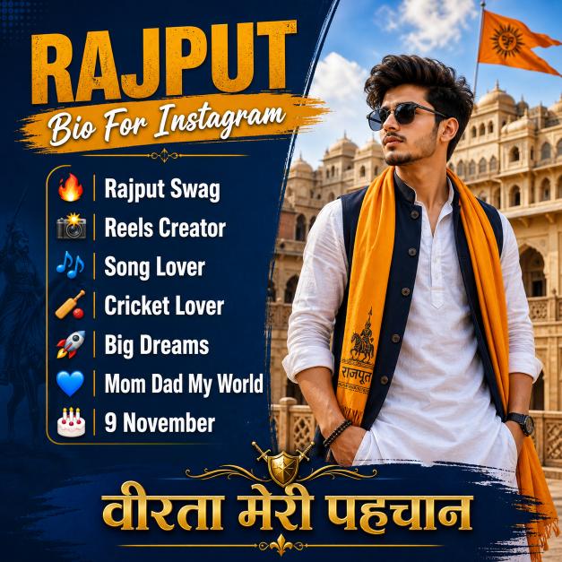 Best Rajput Bio for Instagram : Royal Attitude & Banna Styles