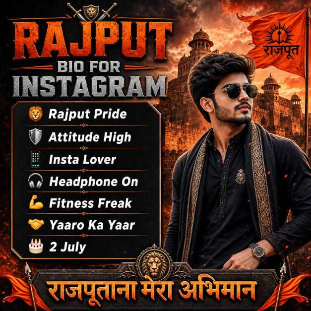 Best Rajput Bio for Instagram : Royal Attitude & Banna Styles