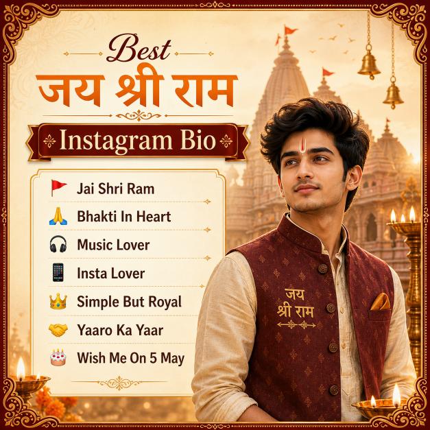 जय श्री राम Instagram Bio Hindi & English