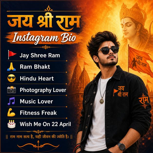 जय श्री राम Instagram Bio Hindi & English
